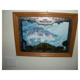 OLD MILWAUKEE 'THE WALLEYE' BAR MIRROR 20X15