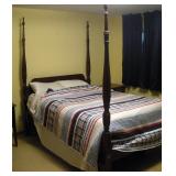 QUEEN SIZED POSTER BED W/ FOOT BOARD, HEAD BOARD--