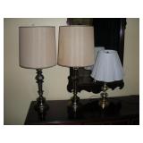 (3) TABLE LAMPS TALLEST 34IN