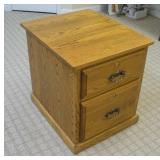 OAK 2 DRAWER FILING CABINET 21X25X24