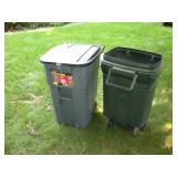(2) RUBBERMAID TRASH CANS