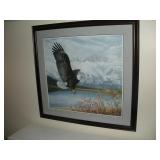 BALD EAGLE FRAMED PRINT 33X31