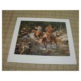 ROBERT GRIFFING PRINT 'CAUGHT IN MID STREAM' --