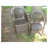 (6) STACKING PLASTIC CHAIRS