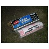 PARTIAL ROLL OF 2 MIL PLASTIC SHEETING & 16X48IN -