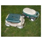 (2) ROLLING GARDEN STOOLS
