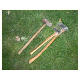 (2) AXES & SLEDGE HAMMER