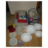 PLASTIC TUPPERWARE & PLASTIC MIXING BOWLS