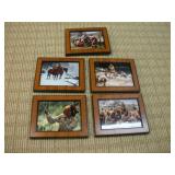 (5) ROBERT GRIFFING 8X10 FRAMED PRINTS
