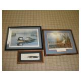 (3) FRAMED DUCK PRINTS LARGEST 24X19