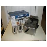 NEW WARING PRO TABLE TOP DEEP FRYER W/ 3 BASKETS