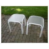 (2) PATIO END TABLES