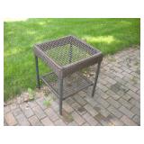 RESIN WICKER PATIO END TABLE 22X22X26