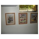 (3) HUNTING & FISHING FRAMED PRINTS 11X14