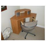 CORNER COMPUTER DESK & OFFICE CHAIR 48X28X36