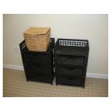 WICKER STORAGE BINS 17X10X24