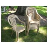 (7) STACKING PLASTIC CHAIRS