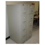 (2) 4 DRAWER FILING CABINETS  15X27X60