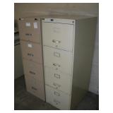 (2) 4 DRAWER FILING CABINETS   18X27X53
