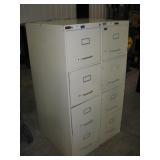 (2) 4 DRAWER FILING CABINETS 15X27X52