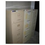 (3) 4 DRAWER FILING CABINETS 18X27X52