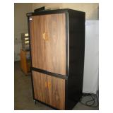LUXOR MEDIA CABINET  ON WHEELS 30X23X67