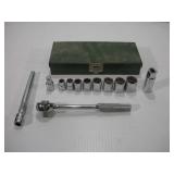 SK 3/8 DRIVE SOCKET SET W/ RATCHET AND EXT