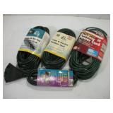 (4) NEW EXT CORDS