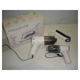 CORDLESS HANDHELD VACCUMS AND IRON