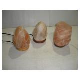(3) SALT LAMPS TALLEST 6IN