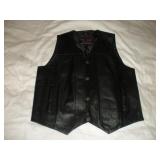 BIKE NIGHT LEATHERS MENS LEATHER RIDING VEST SIZE