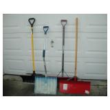 (4) SNOW SHOVELS