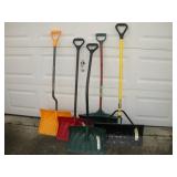 (5) SNOW SHOVELS - -