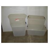 (4) PLASTIC TOTES - -