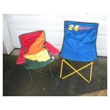 (2) FOLDING LAWN CHAIRS (CHILD AND ADULT)