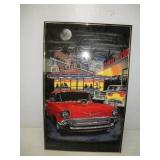 CHEVY BEL AIR FRAMED PRINT 20X32