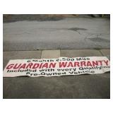 GUARDIAN WARRANTY VINYL BANNER 9X3FT