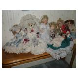 VINTAGE PORCELIN DOLLS WITH OTHERS