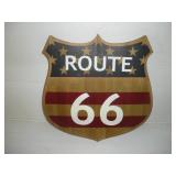 ROUTE 66 WOODEN SIGN 16 X 16