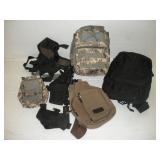 ASSORTED TACTICAL BAGS & GUN HOLSTERS