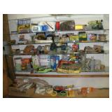 ASSORTED HARDWARE CONTENTS OF SHELVES