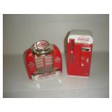 (2) COCA COLA COIN BANKS 6 AND 7IN TALL