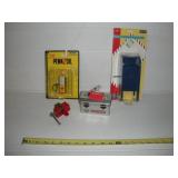 MINI BENCH VICE, PENnZ OIL GAS PUMP, MAILBOX, --