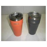 (2) NEW YETI COFFEE CUP AND TUMBLER  8IN TALL
