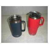 (2) NEW YETI COFFEE CUPS 6 1/2 AND 7 1/2IN TALL