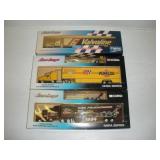 (3) RACE CAR HAULERS 1:64 SCALE - -