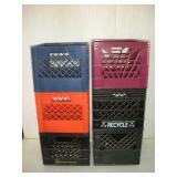 (6) MILK CRATES