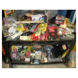 ASSORTED HARDWARE CONTENTS OF 2 SHELVES