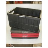 (5) CLEVERMADE COLLAPSABLE CRATES 23X15X12