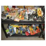 ASSORTED HARDWARE CONTENTS OF 2 SHELVES